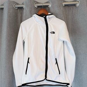 The North Face Women's White Jacket with Black Trim